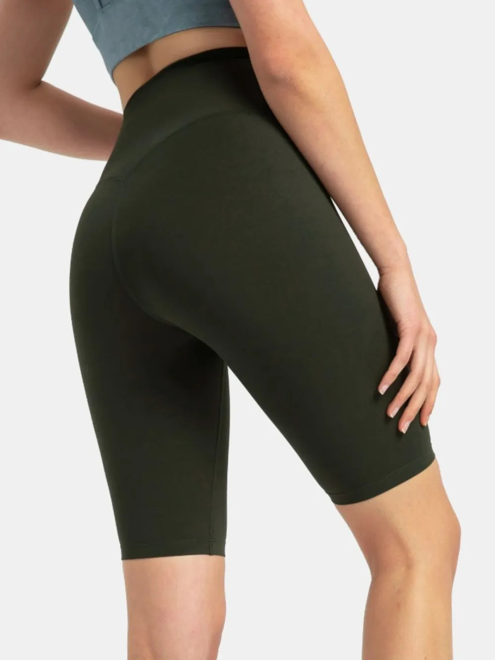 High Rise Wide Waistband Active Shorts