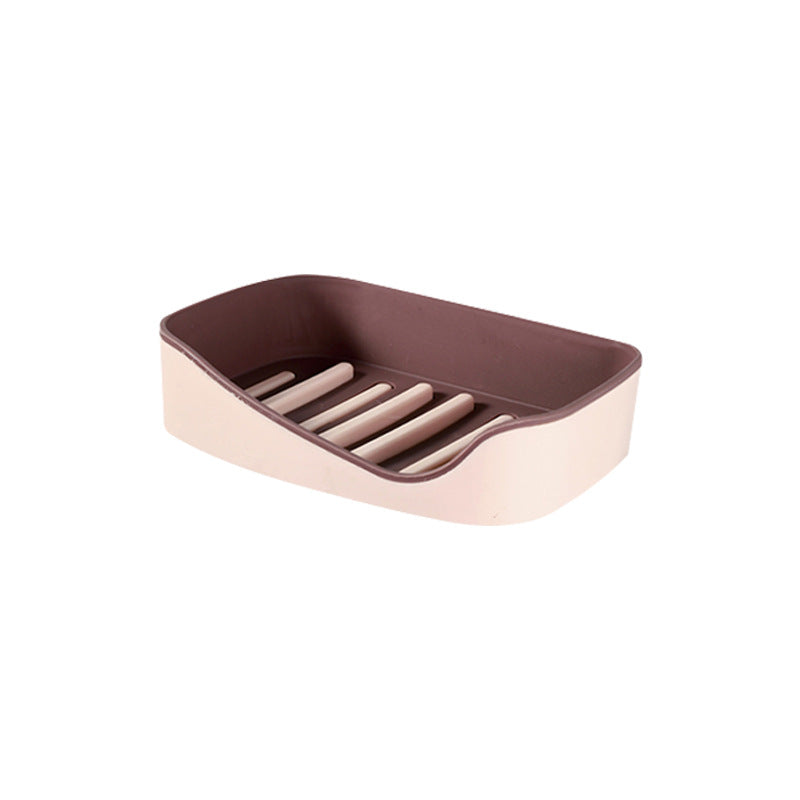 Traceless Paste Drain Soap Box Creative Double-Layer Non-Jamming Bathroom Rack Suction Wall Soap Box