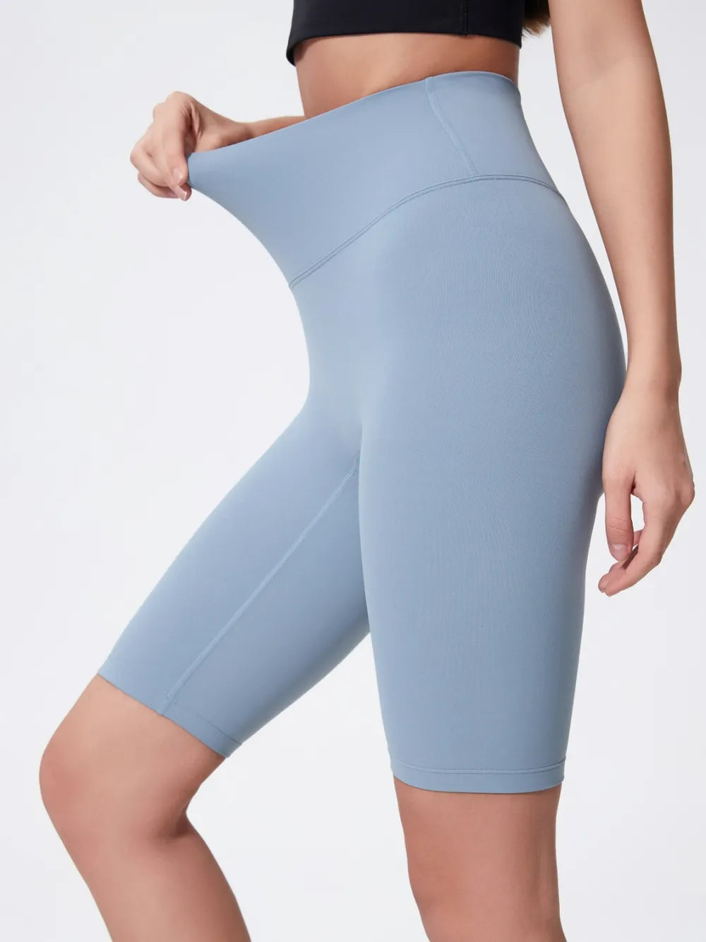 High Rise Wide Waistband Active Shorts