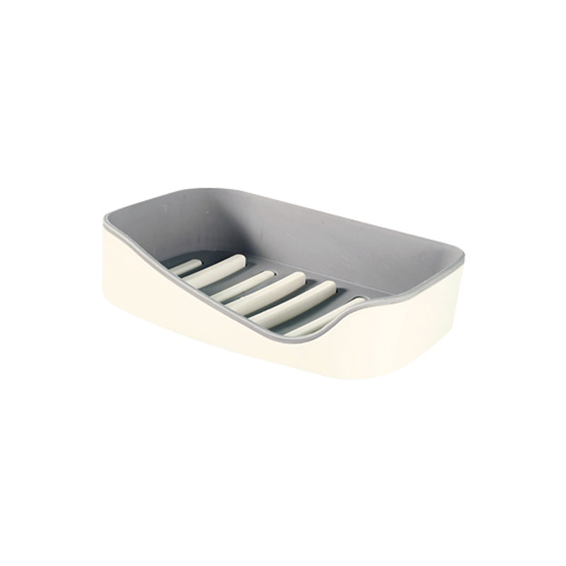 Traceless Paste Drain Soap Box Creative Double-Layer Non-Jamming Bathroom Rack Suction Wall Soap Box