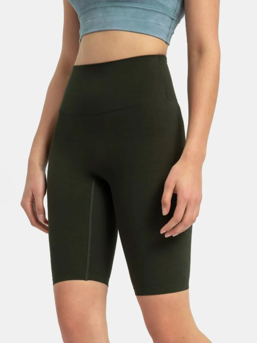 High Rise Wide Waistband Active Shorts