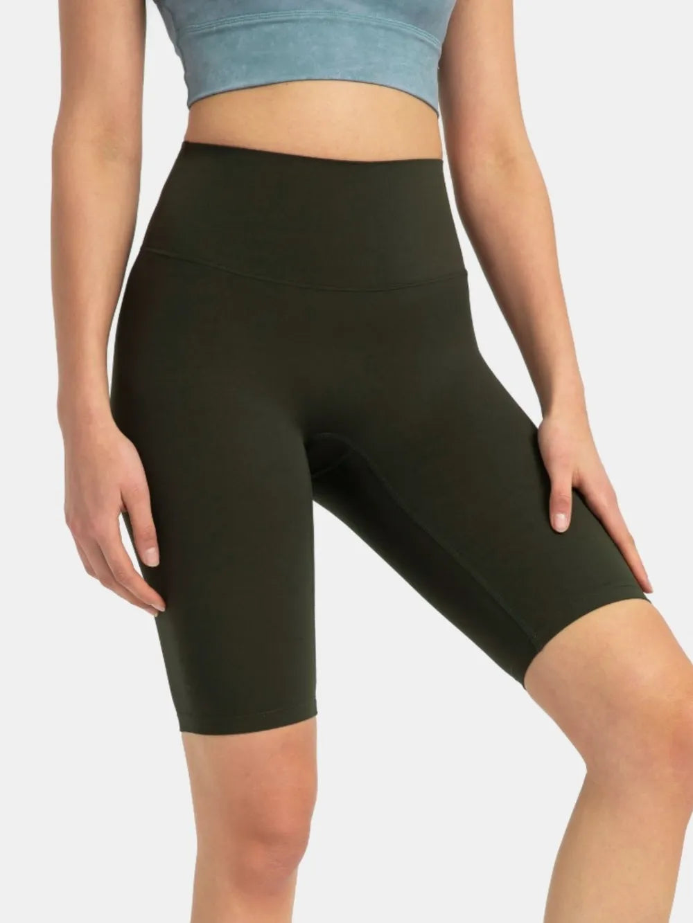 High Rise Wide Waistband Active Shorts