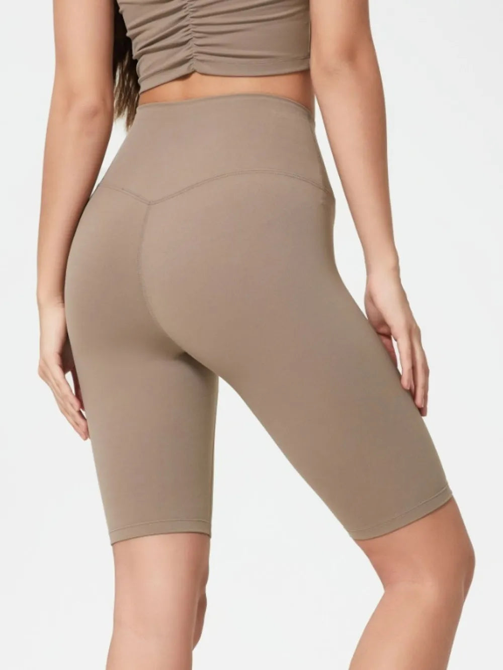 High Rise Wide Waistband Active Shorts
