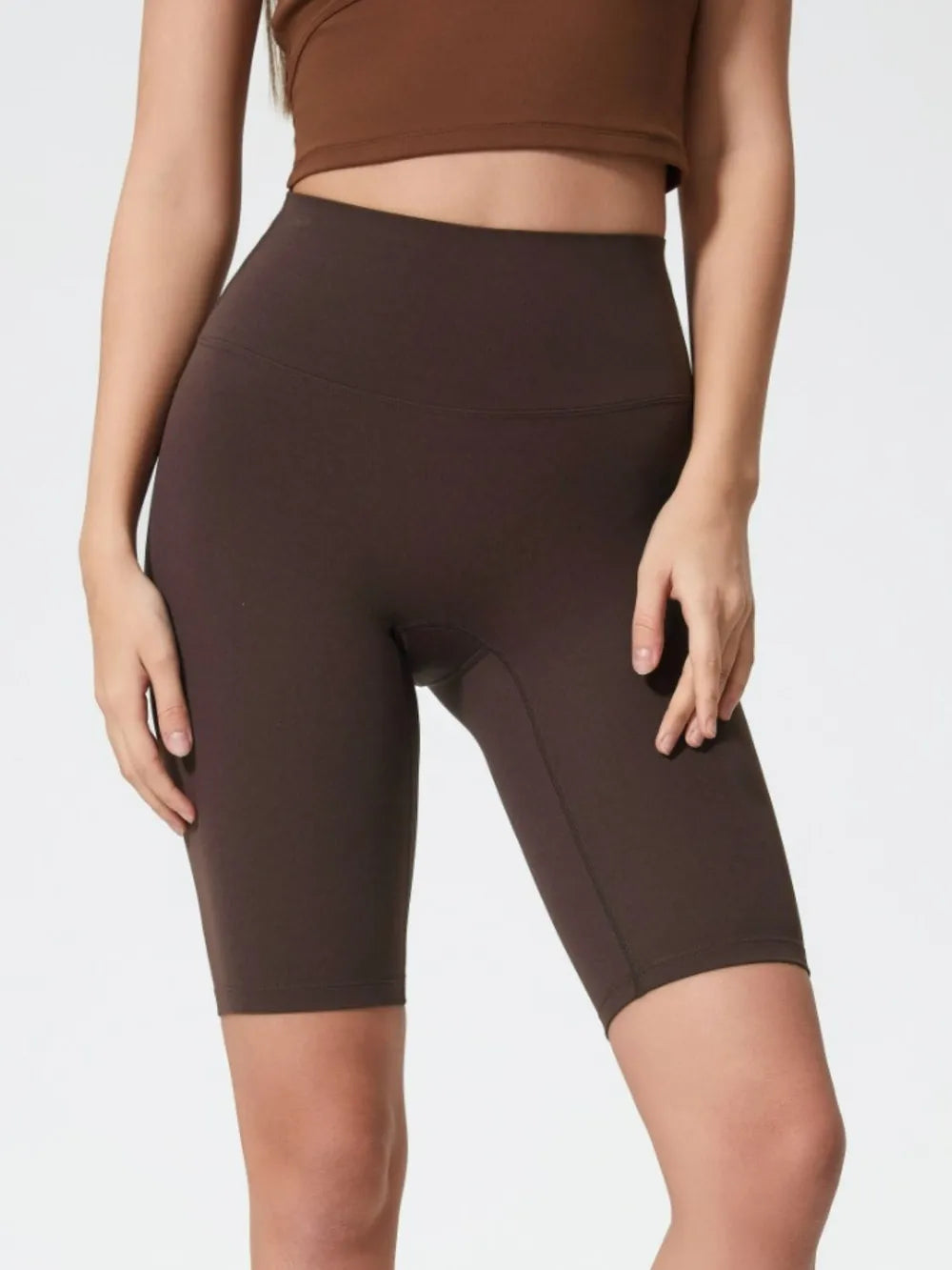 High Rise Wide Waistband Active Shorts