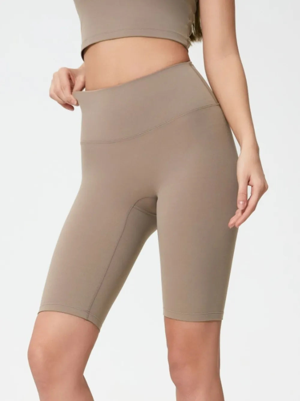 High Rise Wide Waistband Active Shorts