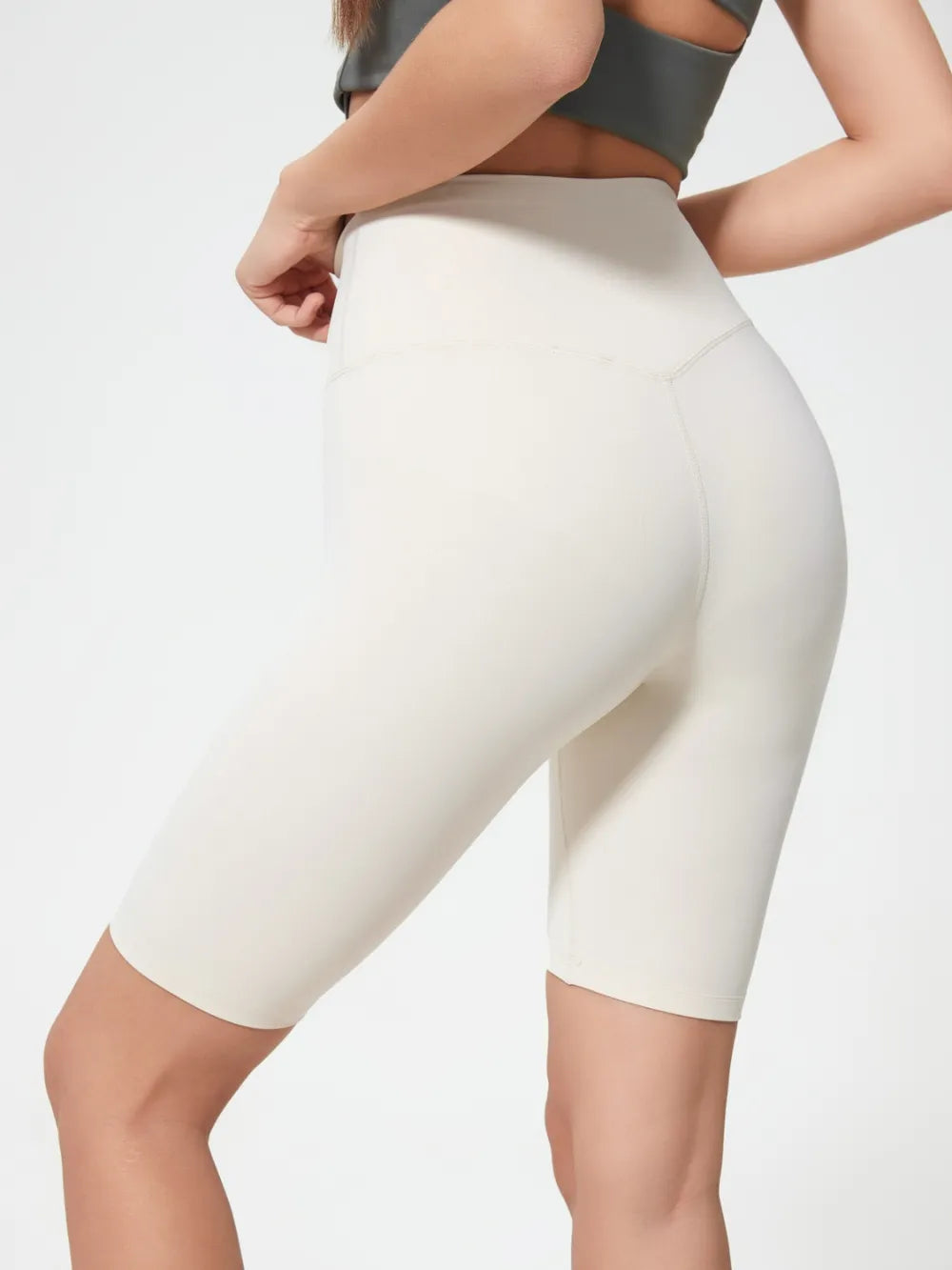 High Rise Wide Waistband Active Shorts