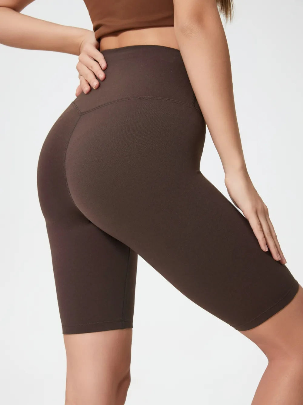 High Rise Wide Waistband Active Shorts
