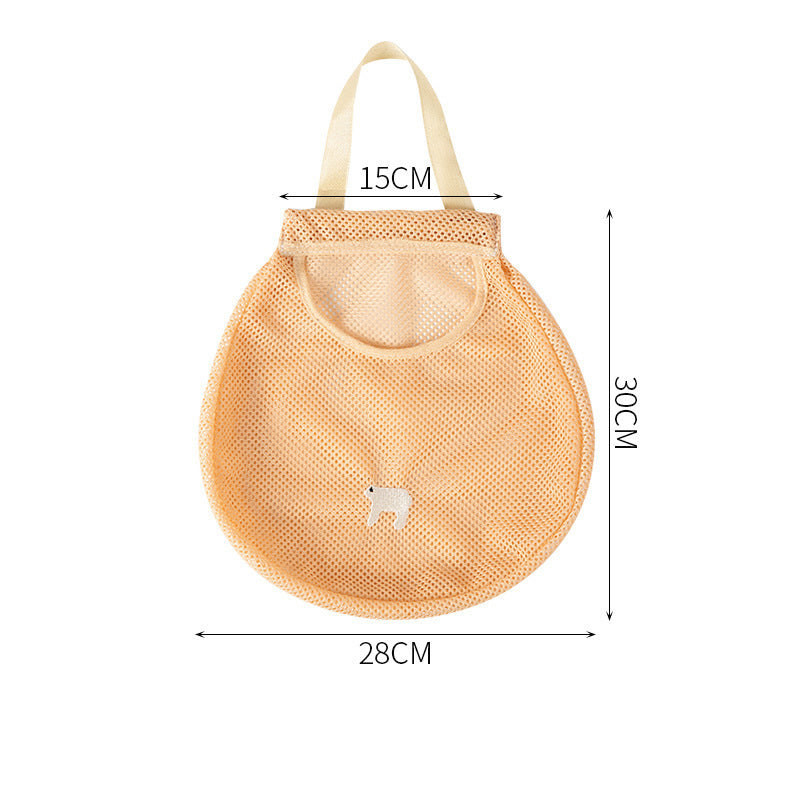 Kitchen Multi-Functional Wall-Mounted Potato Storage Hanging Bag Portable Ginger Garlic Onion Hollow Breathable Mesh Pocket