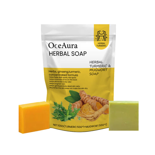 Turmeric Herbal Beauty Soap Deep Cleansing Moisturizing Refreshing Oil Control Body Care Bath Soap