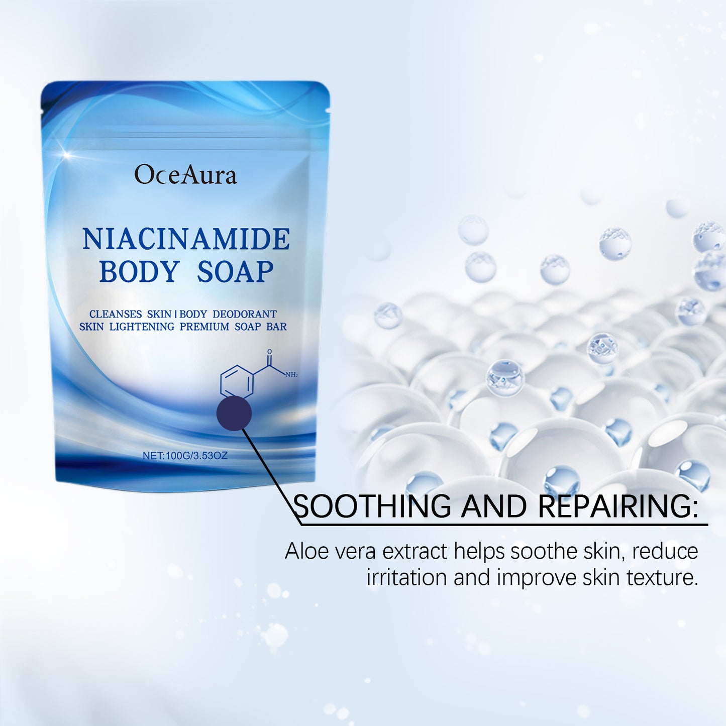 Niacinamide Soap Gently Cleans And Moisturizes Skin, Brightening, Silky, And Refreshing Body Soap