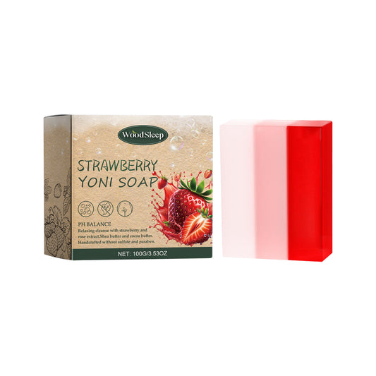 Strawberry Scented Soap, Gentle Cleansing Itchy Deodorant Body Care Soap For Women's Private Parts