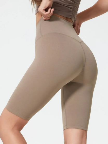 High Rise Wide Waistband Active Shorts