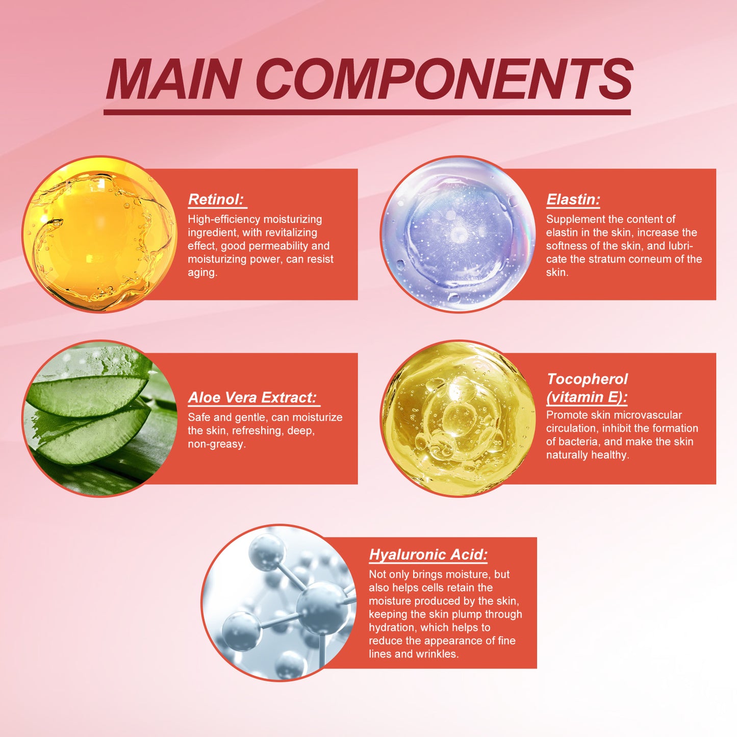 Retinol Facial Cream, Anti Aging Moisturizing Firming