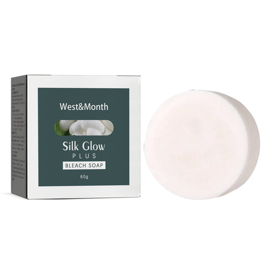 Silk Glow Plus Bleach Soap, Brightening Cleansing Moisturizing Bath Soap