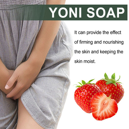 Strawberry Scented Soap, Gentle Cleansing Itchy Deodorant Body Care Soap For Women's Private Parts