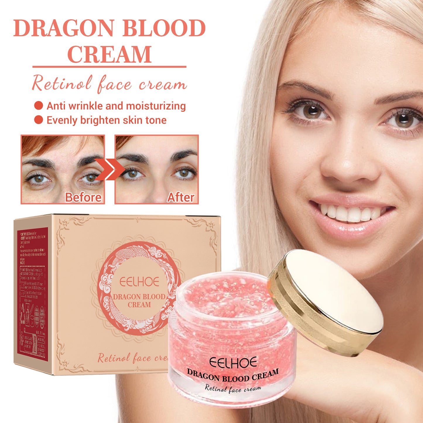 Retinol Facial Cream, Anti Aging Moisturizing Firming