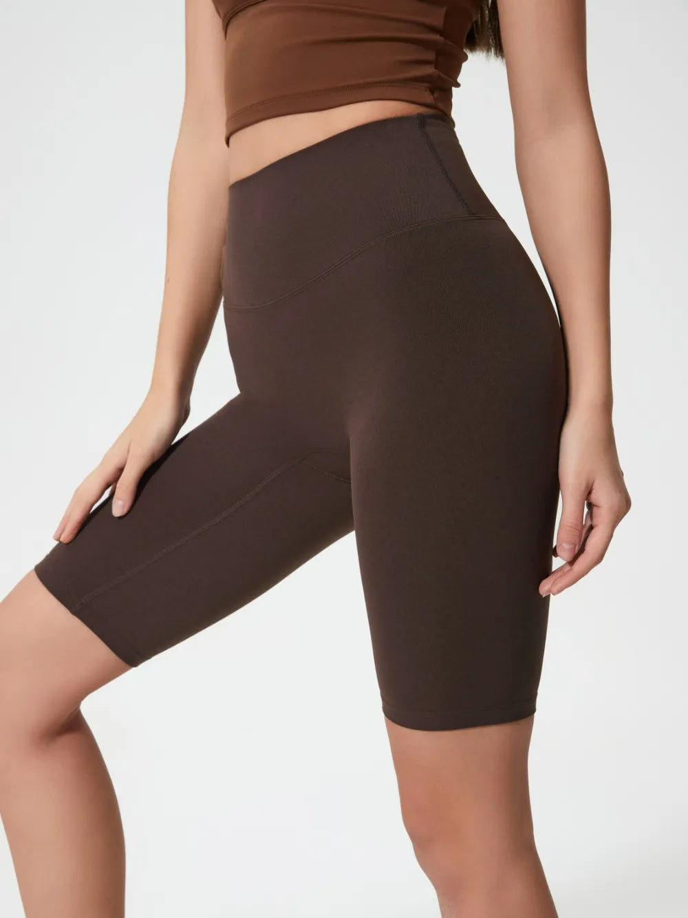 High Rise Wide Waistband Active Shorts