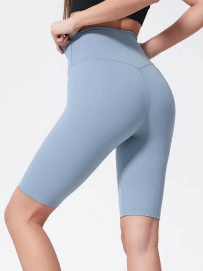 High Rise Wide Waistband Active Shorts