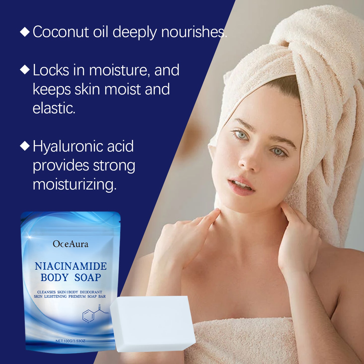 Niacinamide Soap Gently Cleans And Moisturizes Skin, Brightening, Silky, And Refreshing Body Soap