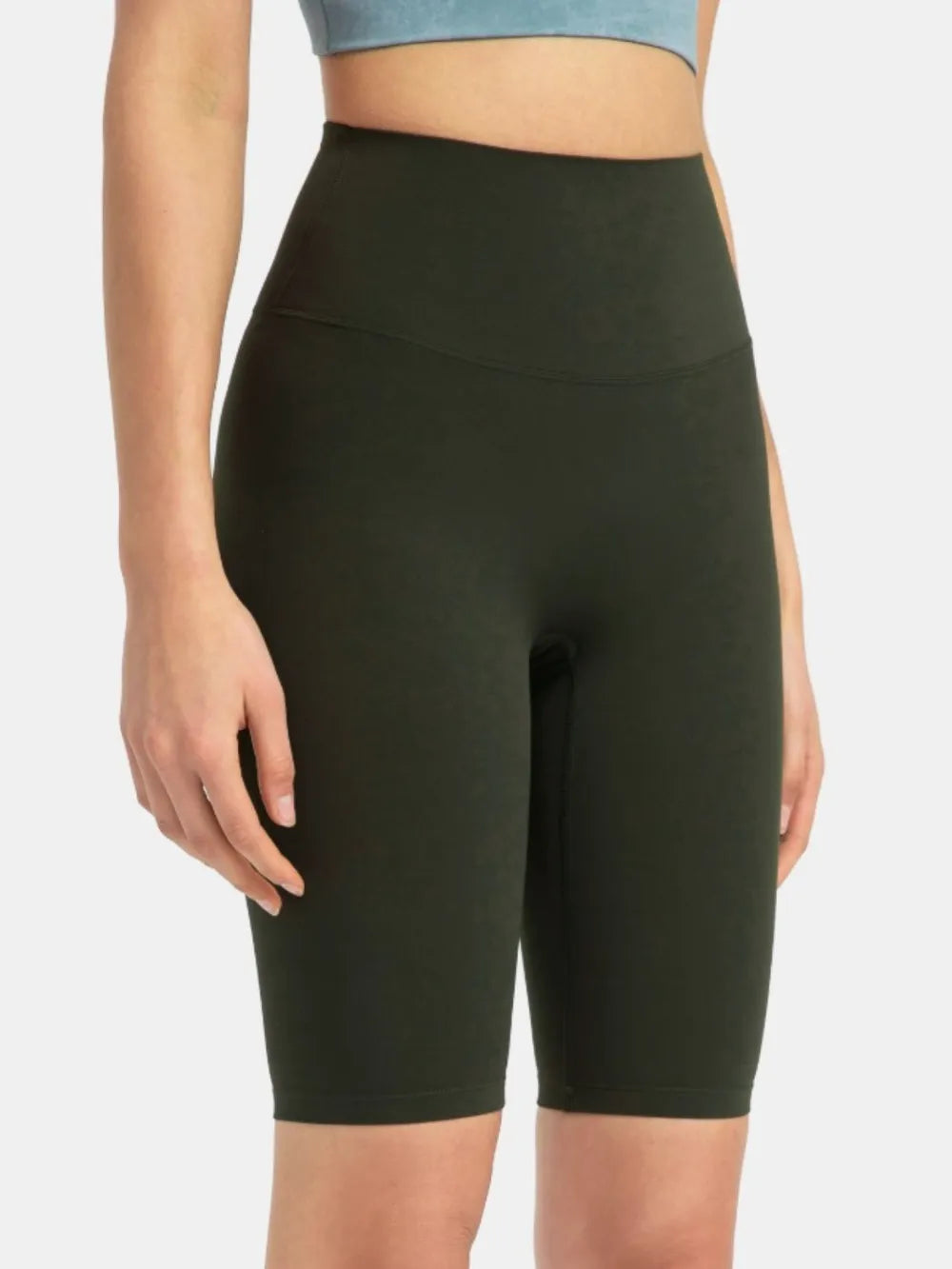 High Rise Wide Waistband Active Shorts