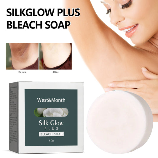 Silk Glow Plus Bleach Soap, Brightening Cleansing Moisturizing Bath Soap