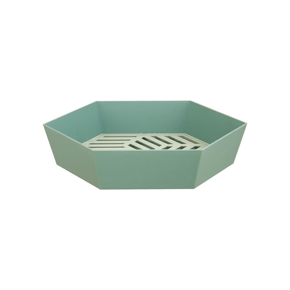 Double Creative Drain Basket Fruit Plate Washing Basket Kitchen Household Living Room Supplies