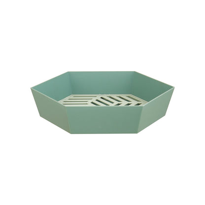 Double Creative Drain Basket Fruit Plate Washing Basket Kitchen Household Living Room Supplies