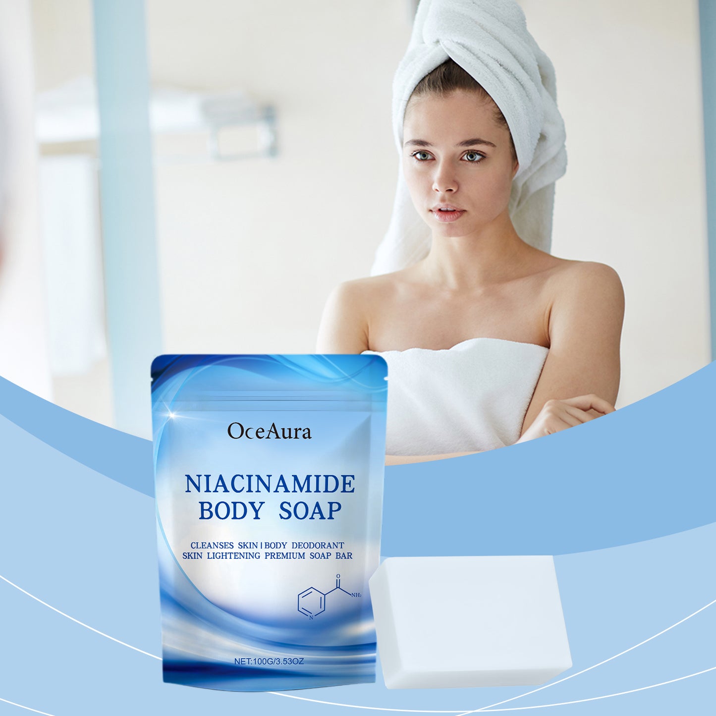 Niacinamide Soap Gently Cleans And Moisturizes Skin, Brightening, Silky, And Refreshing Body Soap